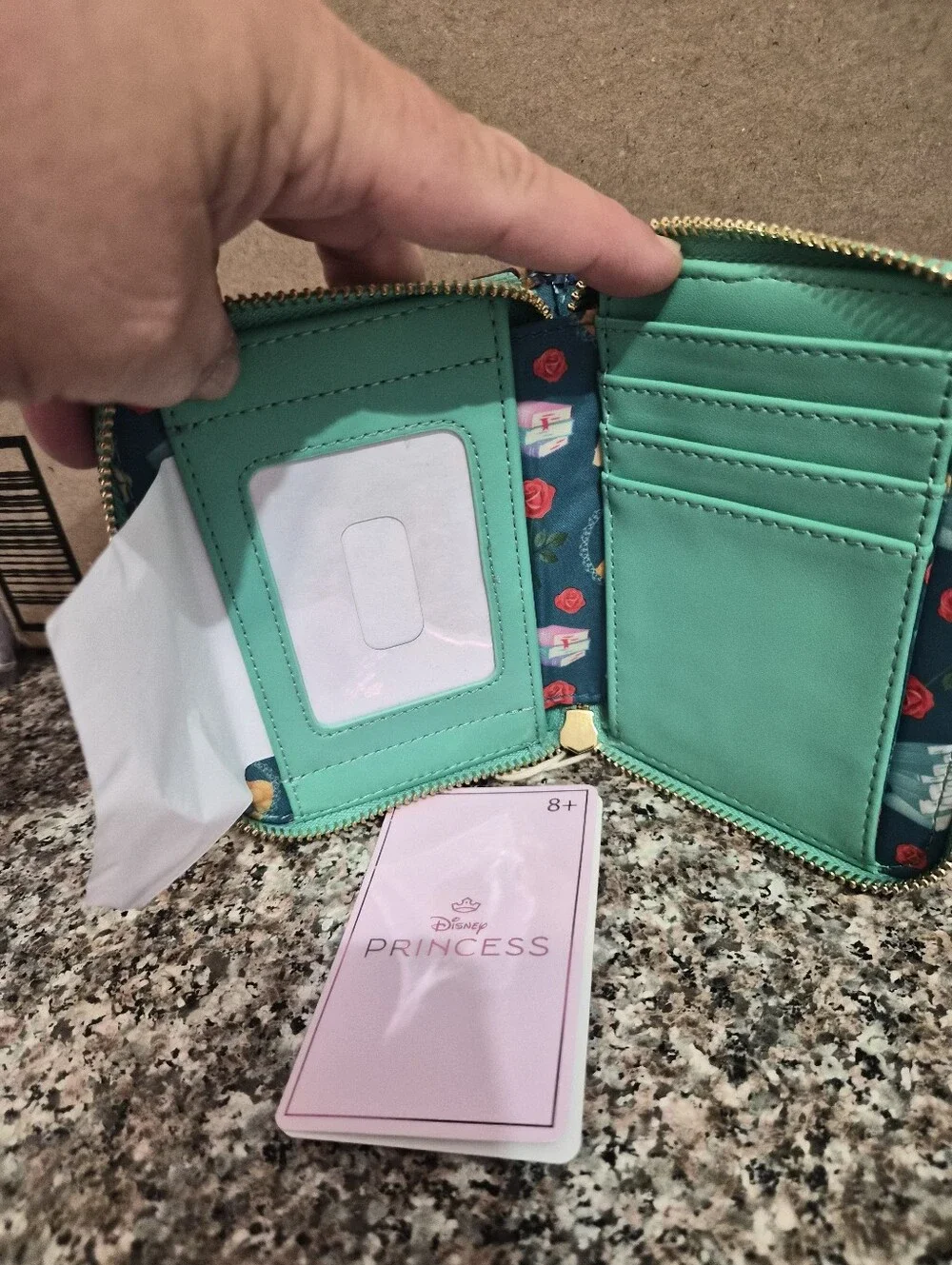 Loungefly Princess Belle Zip Wallet for Women
